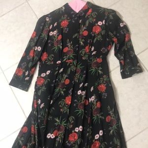 Zara floral maxi dress